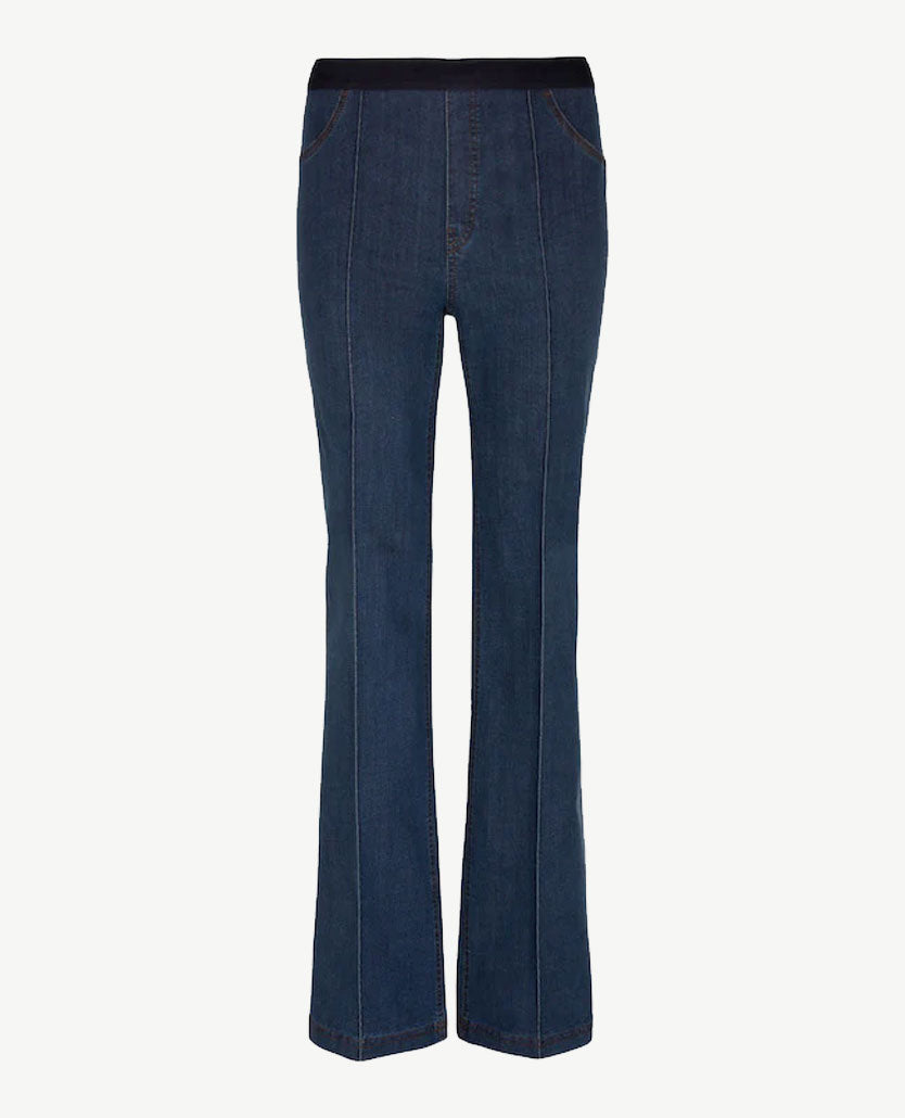 Gardeur - Elastiek rondom - Zilla - Flare jeans - Normale lengte - Midblue