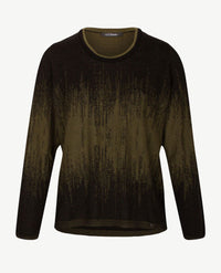 Gollé Haug - Pullover ronde hals - Khaki met zwart
