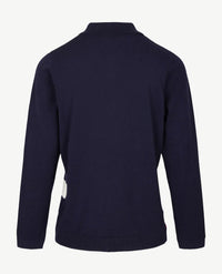 Gollé Haug - Gebreide polo - Navy, rood en wit