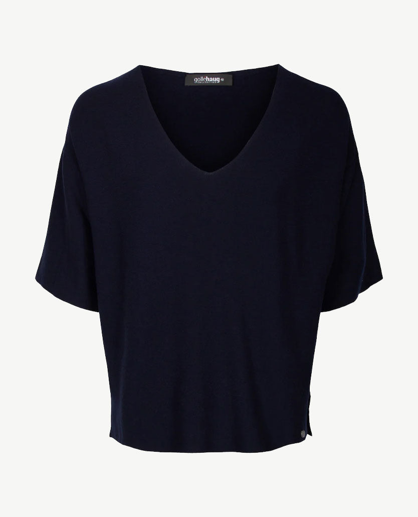 Gollé Haug - Lichte pullover - v-hals - Navy