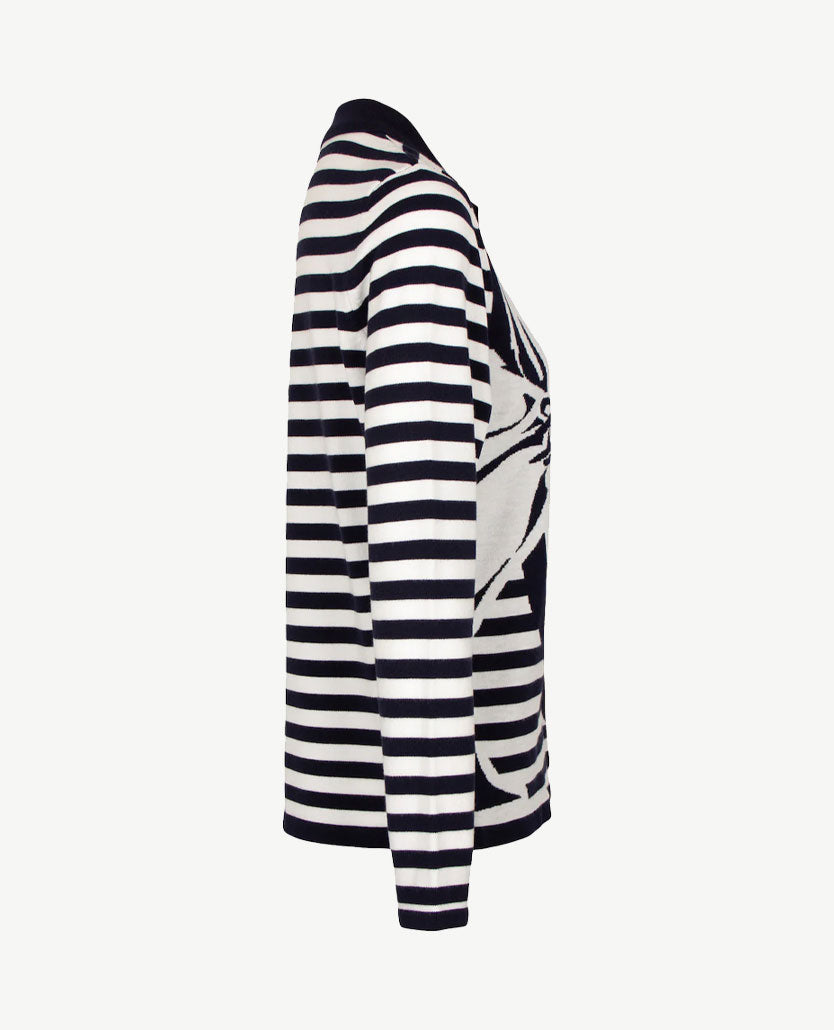 Gollé Haug - Pullover polo - Navy met wit