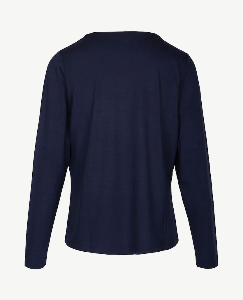 Gollé Haug - Top ronde hals - Lange mouw - Navy