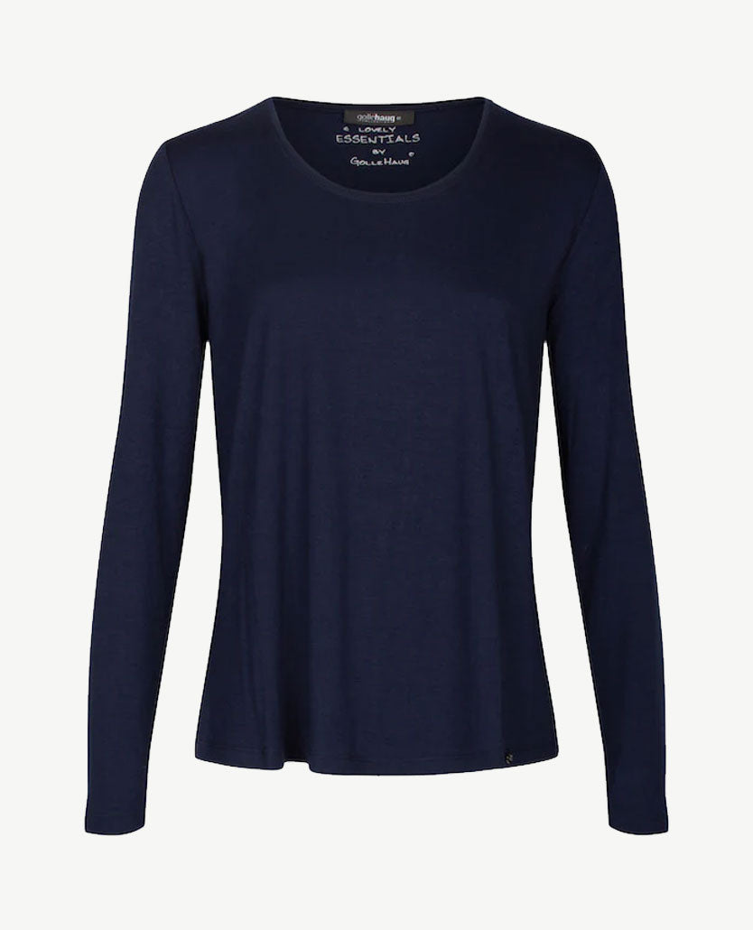 Gollé Haug - Top ronde hals - Lange mouw - Navy