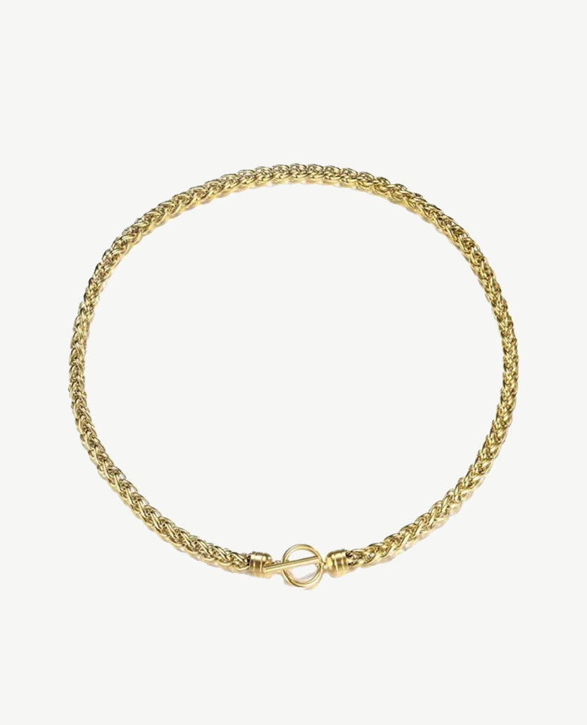 Korte ketting - Gedraaid- Goudkleurig