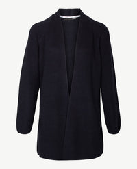 Le Comte - Lang gebreid vest met zakken - Marineblauw