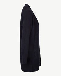 Le Comte - Lang gebreid vest met zakken - Marineblauw