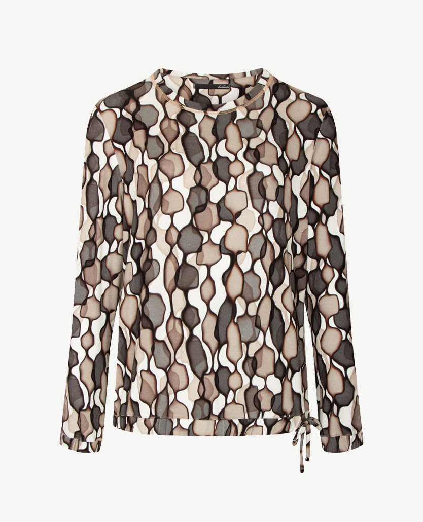 Le Comte - Lichte pullover - Ronde hals - Beiges met grijs, zwart en off-white