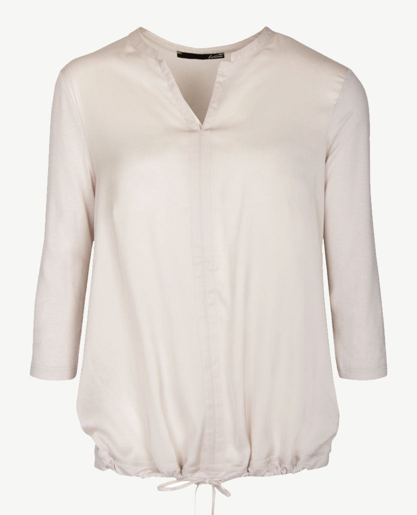 Le Comte - Blouse/tuniek in satijn beige