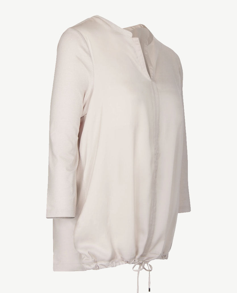 Le Comte - Blouse/tuniek in satijn beige
