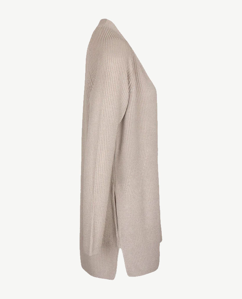 Le Comte - Lang gebreid vest - Beige