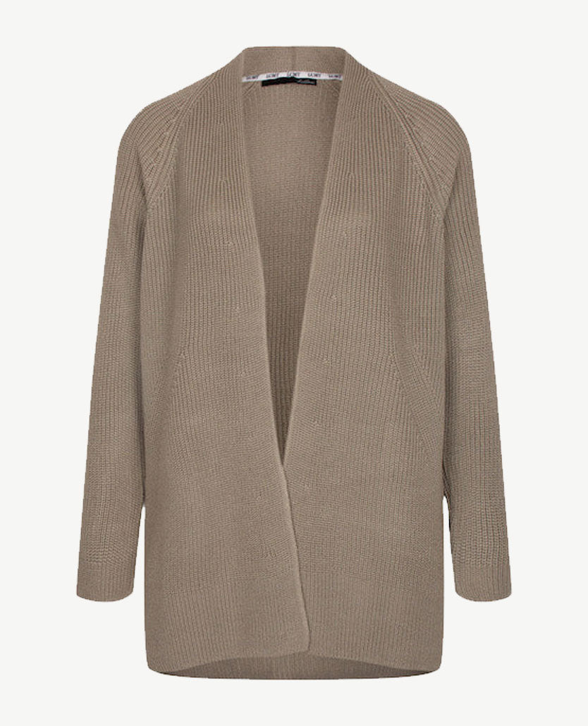 Le Comte - Lang gebreid vest - Donker beige