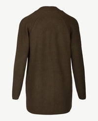 Le Comte - Lang gebreid vest - Khaki
