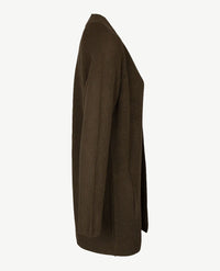 Le Comte - Lang gebreid vest - Khaki