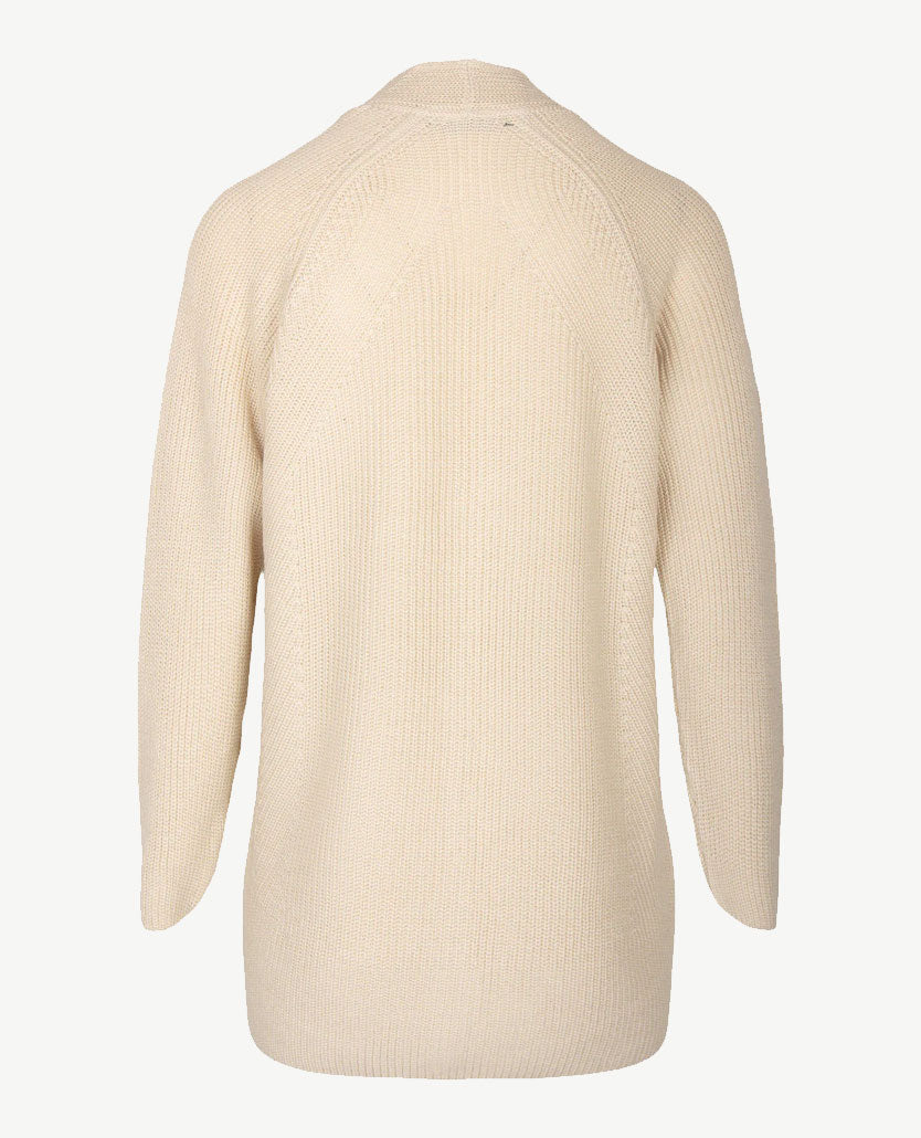 Le Comte - Lang gebreid vest - Licht beige