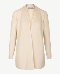 Le Comte - Lang gebreid vest - Licht beige