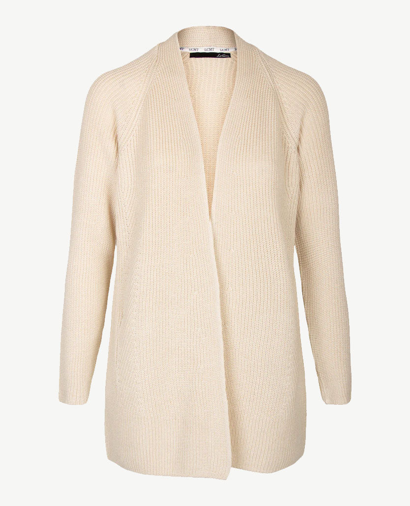 Le Comte - Lang gebreid vest - Licht beige