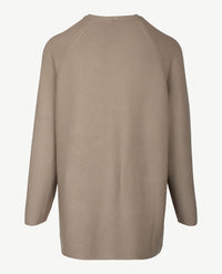 Le Comte - Lang gebreid vest - Taupe