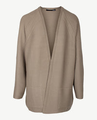 Le Comte - Lang gebreid vest - Taupe