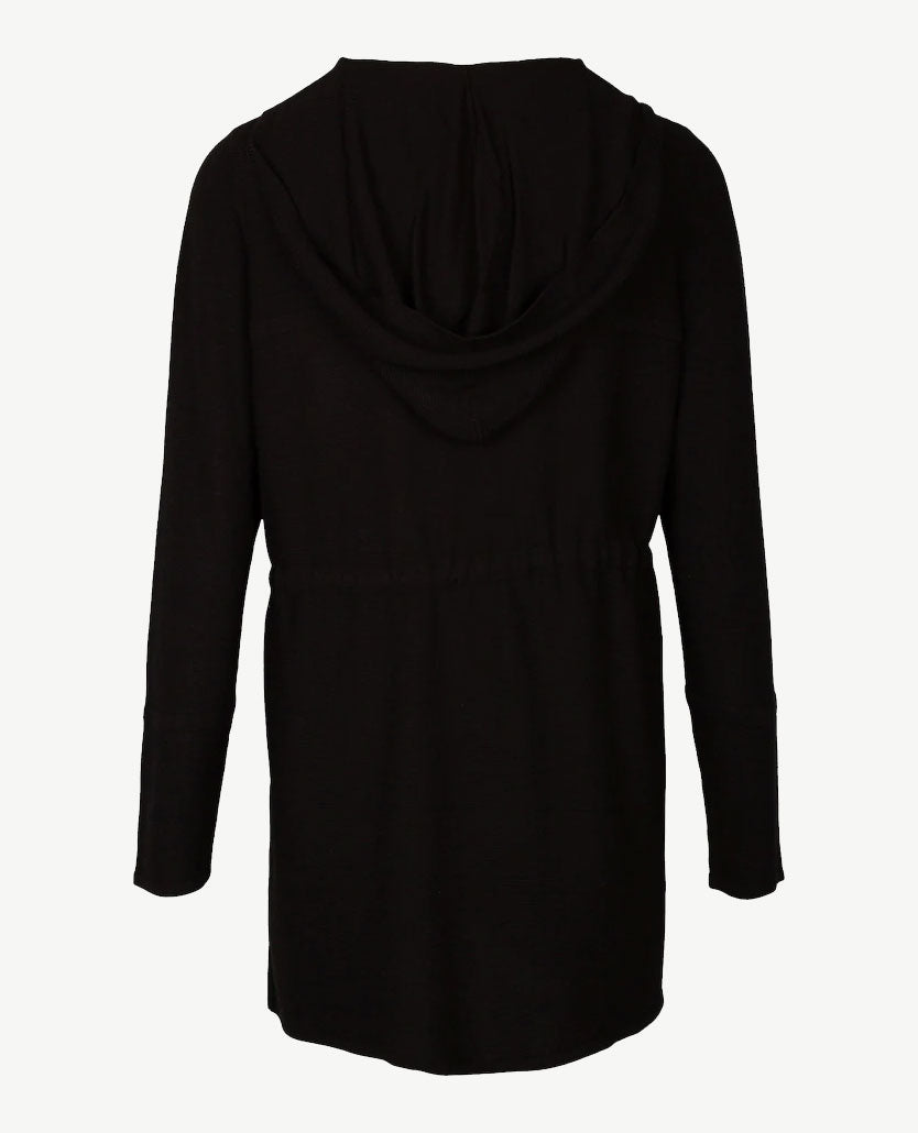 Le Comte - Lang gebreid vest - Zwart
