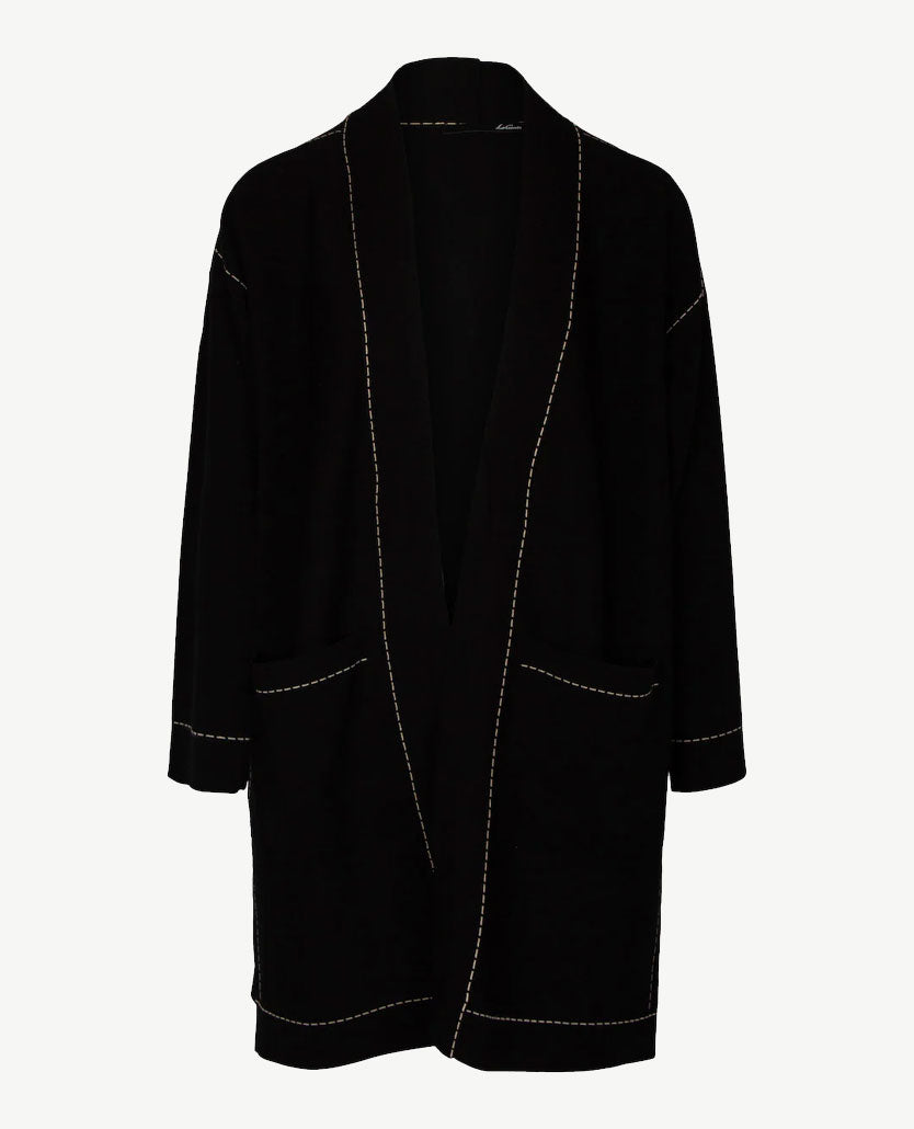 Le Comte - Lang vest - Zwart met beige