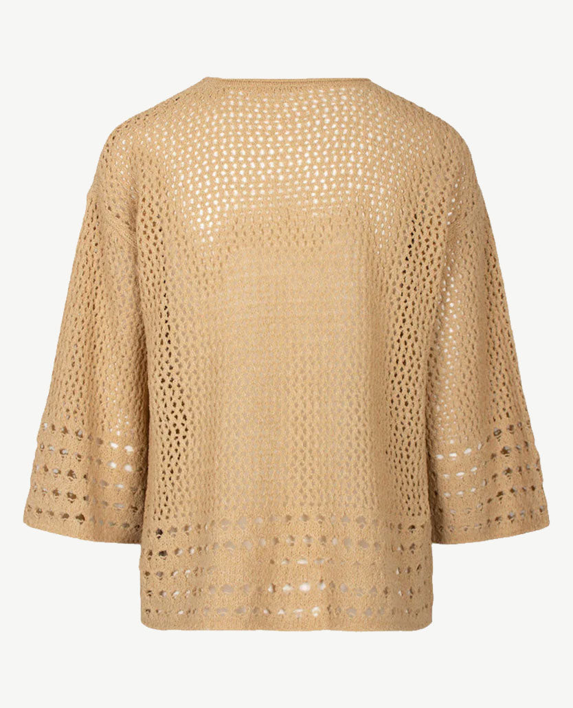 Le Comte - Lichte pullover met ronde hals - Beige