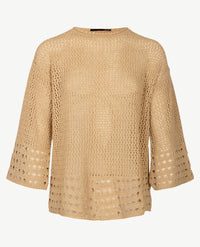 Le Comte - Lichte pullover met ronde hals - Beige