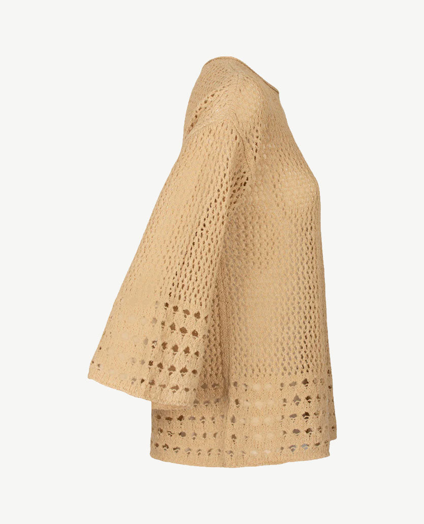 Le Comte - Lichte pullover met ronde hals - Beige