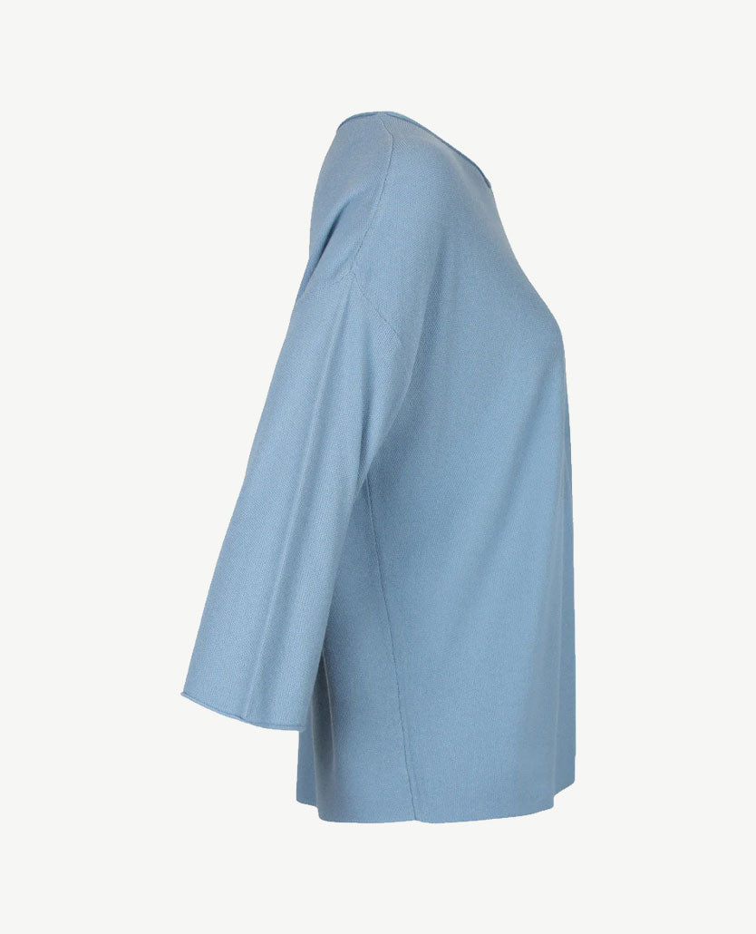 Le Comte - Lichte pullover/top - ronde hals - Blauw