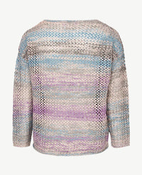 Le Comte - Pullover - Ronde hals - Lila, beige, wit en blauw