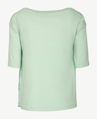 Le Comte - Top met ronde hals in uni mint