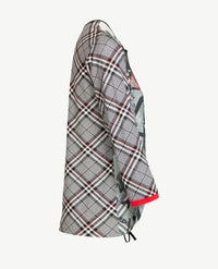 Le Comte - Top/tuniek in pied de coq en multidessin van zwart, wit en rood