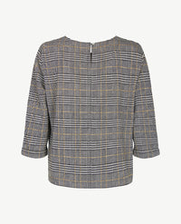 Le Comte - Top/tuniek - ronde hals - Pied-de-poule zwart