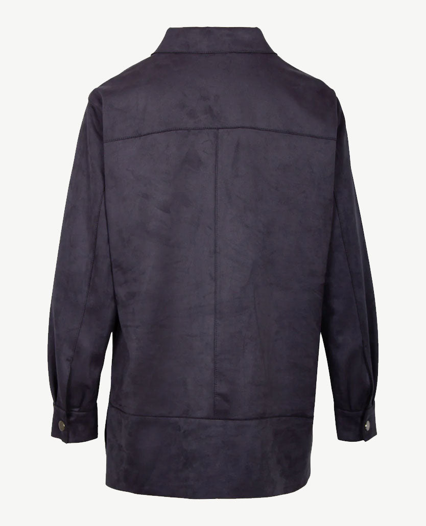 Le Comte - Vestjasje - Vegan suède - Navy blauw
