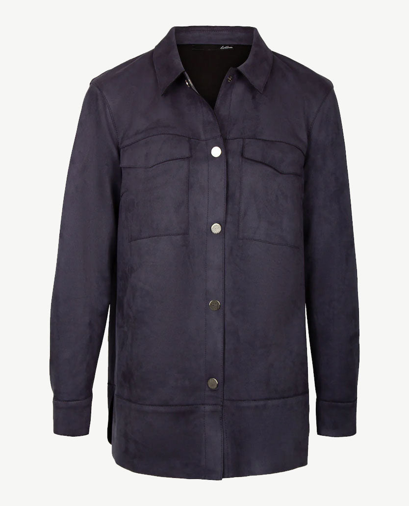 Le Comte - Vestjasje - Vegan suède - Navy blauw