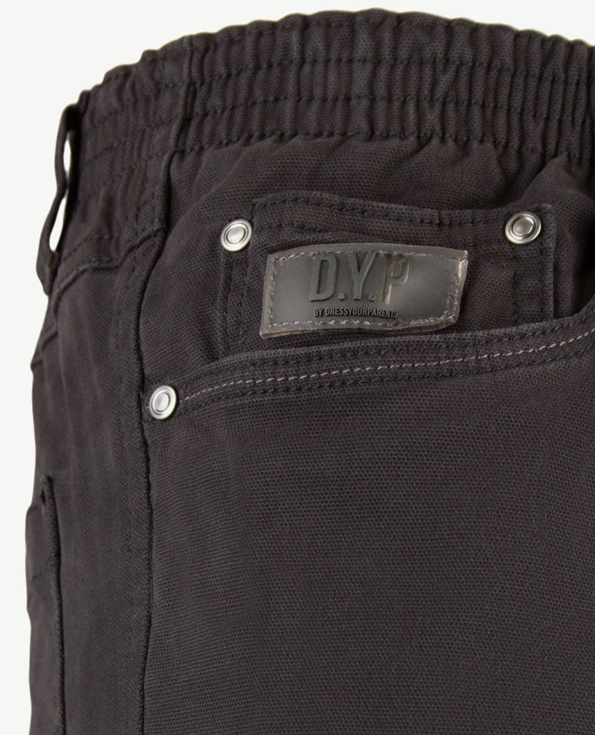 D.Y.P. - Oliver - Elastische band - Katoen - 5-pocket - Zwart