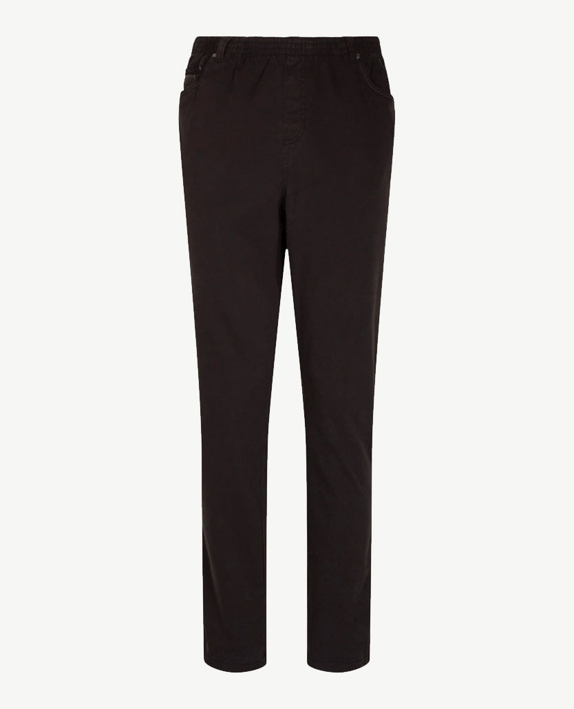 D.Y.P. - Oliver - Elastische band - Katoen - 5-pocket - Zwart