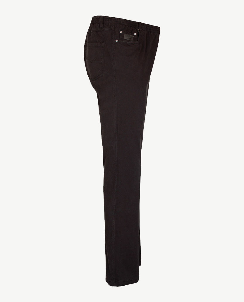 D.Y.P. - Oliver - Elastische band - Katoen - 5-pocket - Zwart