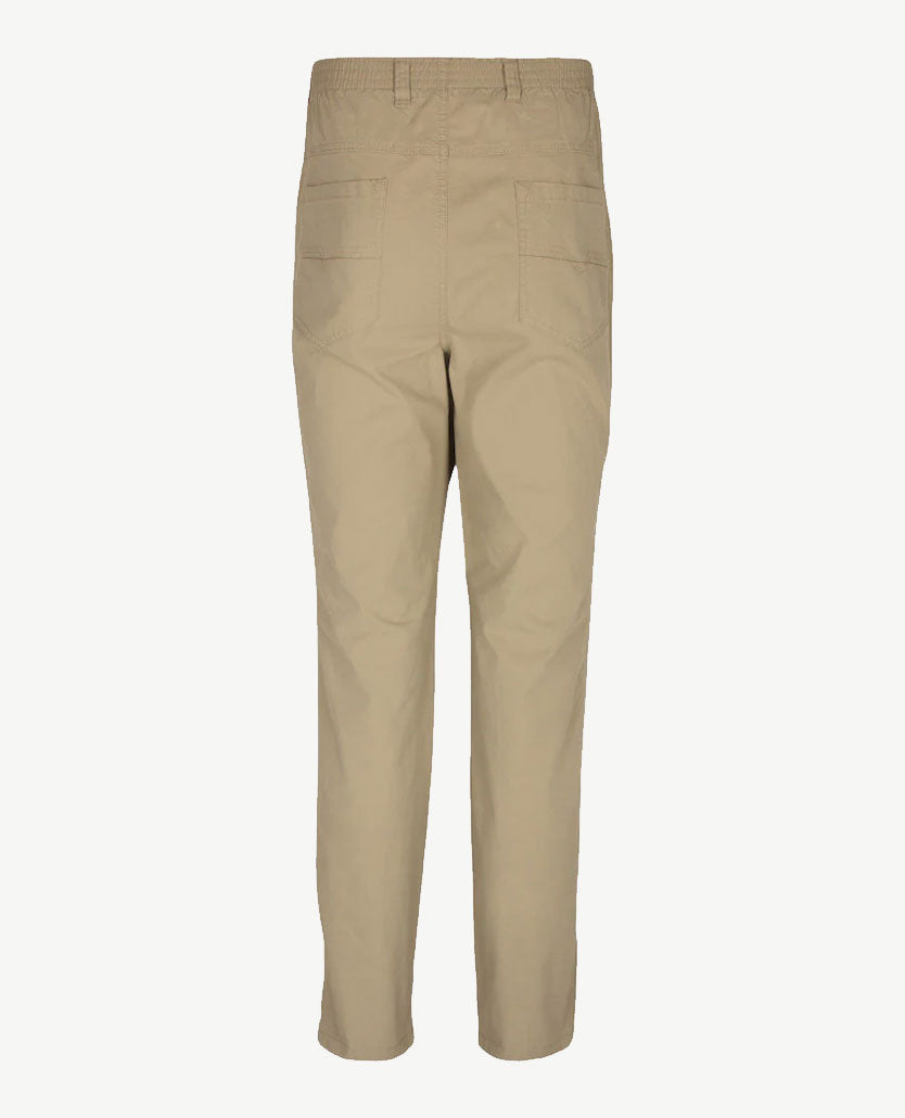 D.Y.P. - Oliver - Elastische band - Katoen - 5-pocket - Structuurtje Beige