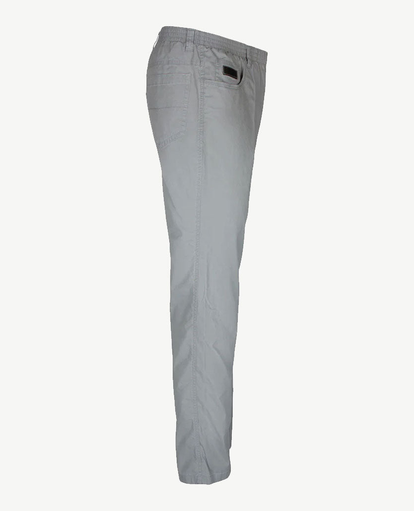 D.Y.P. - Oliver - Elastische band - Luxe katoen - 5-pocket - Licht grijs