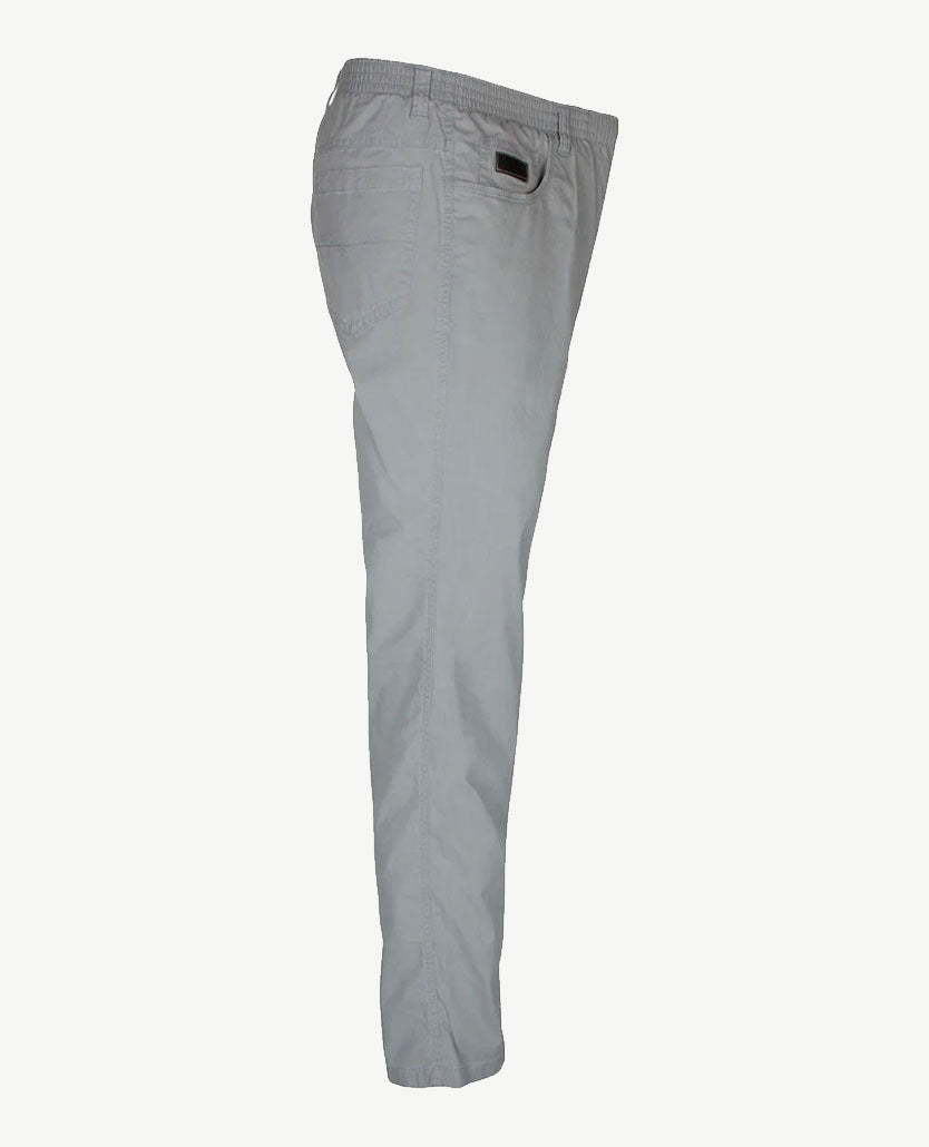 D.Y.P. - Oliver - Elastische band - Luxe katoen - 5-pocket - Licht grijs