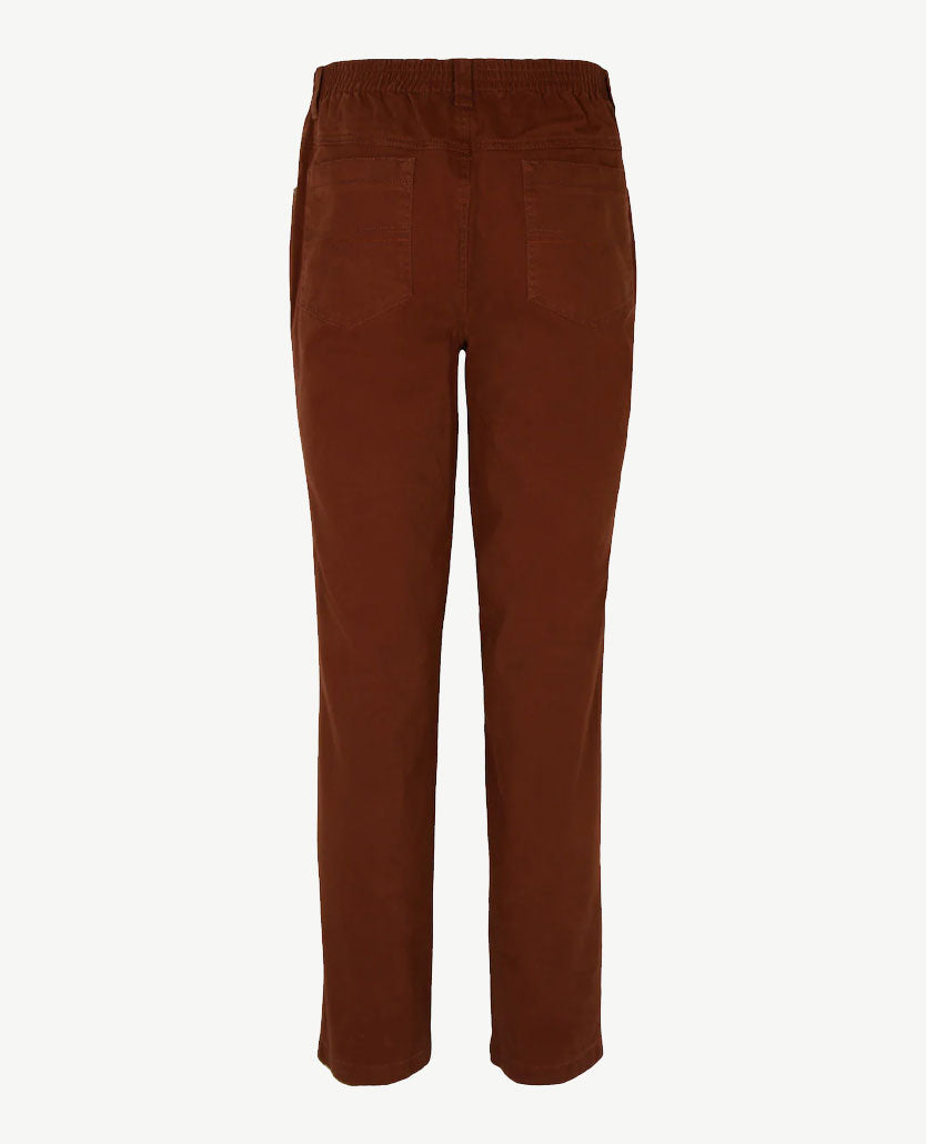D.Y.P. - Oliver - Elastische band - Luxe katoen - 5-pocket - Warm cognac