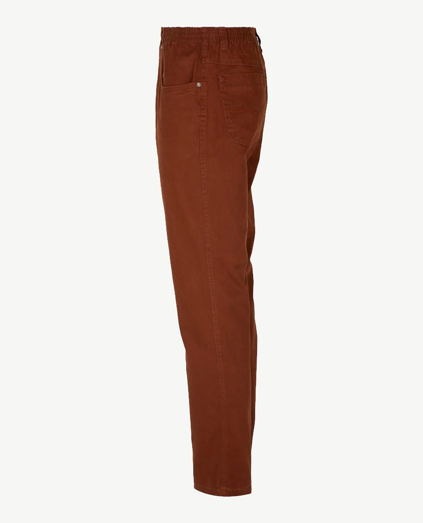 D.Y.P. - Oliver - Elastische band - Luxe katoen - 5-pocket - Warm cognac