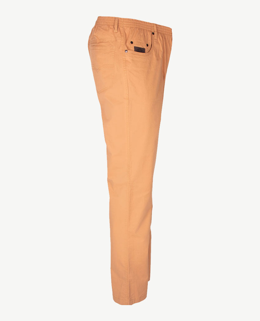 D.Y.P. - Oliver - Elastische band - Luxe katoen - 5-pocket - Zomer brique