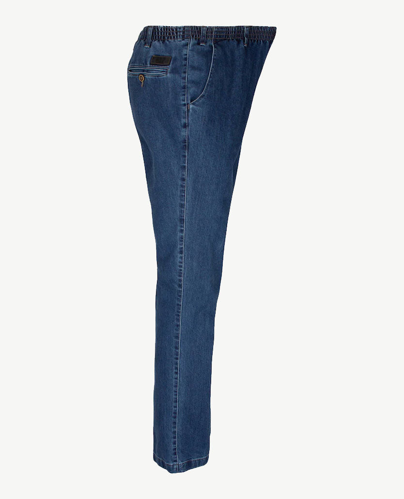 D.Y.P. - Philip - Elastische band - jeans - Mid blue