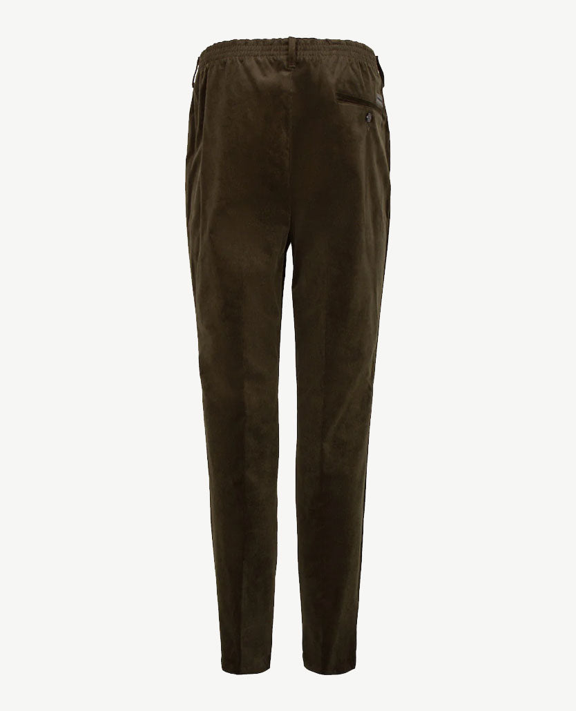 D.Y.P. - Philip - Elastische band - Ribcorduroy - Donkergroen khaki