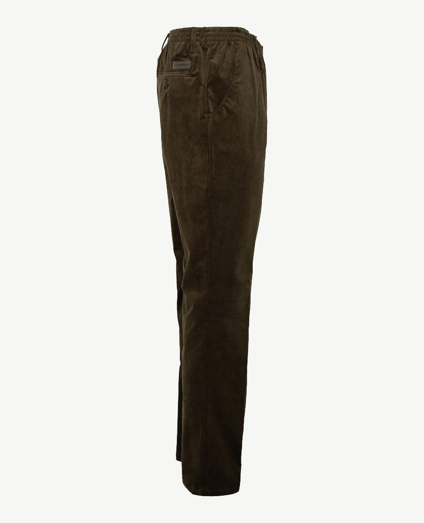 D.Y.P. - Philip - Elastische band - Ribcorduroy - Donkergroen khaki
