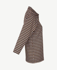 Rabe - Polo - Dessin beige, zwart, blue en camel