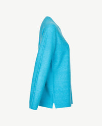 Rabe - Pullover - Ronde hals - Donker azuur mêlée