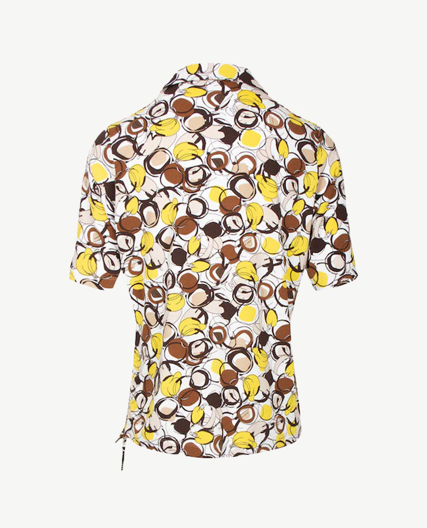 Rabe - Polo - Dessin geel, wit, beige en bruinen