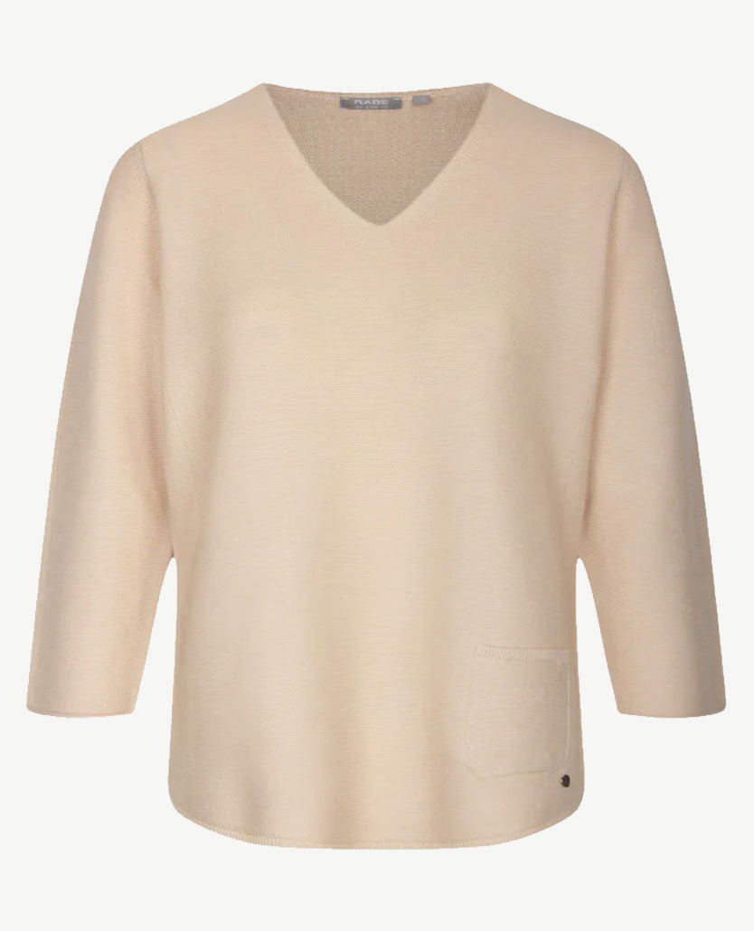 Rabe - Pullover - V-hals - Beige